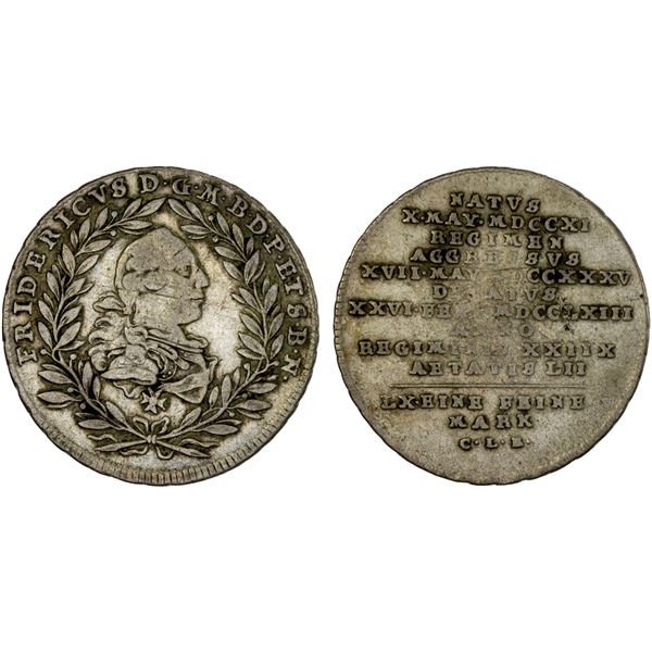 BRANDENBURG-BAYREUTH: Friedrich Christian, 1763-1769, AR 20 kreuzer, 1763, F-VF
