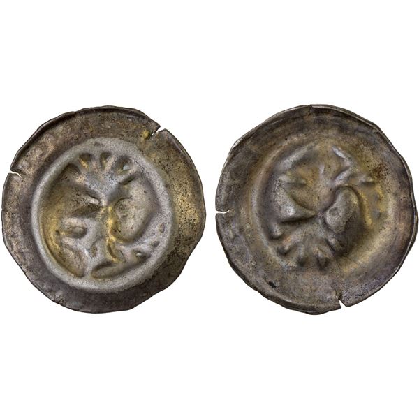 BRANDENBURG-PRUSSIA: Friedrich II, 1440-1471, AE denier bracteate (0.33g), Frankfurt an der Oder, VF