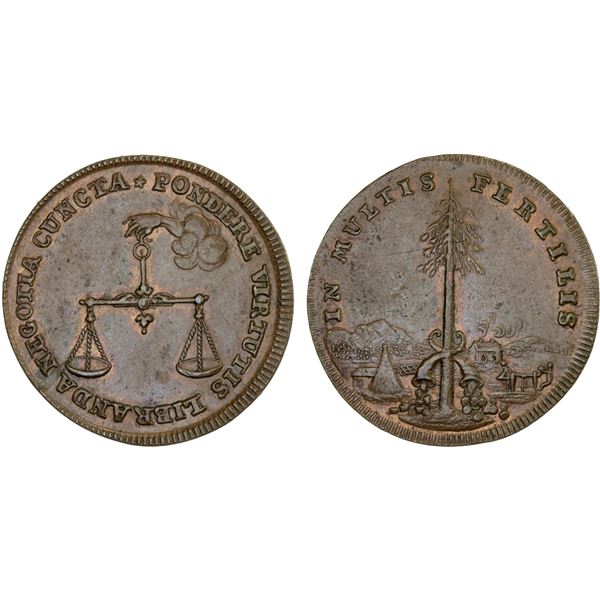 HARZ: AE münzmeisterpfennig, Clausthal, ND (1689), AU