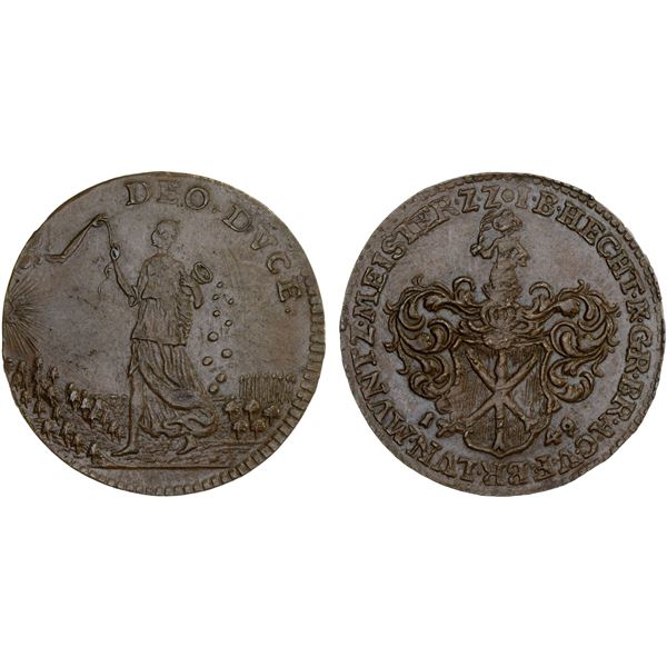 HARZ: AE münzmeisterpfennig, Zellerfeld, 1749, XF-AU