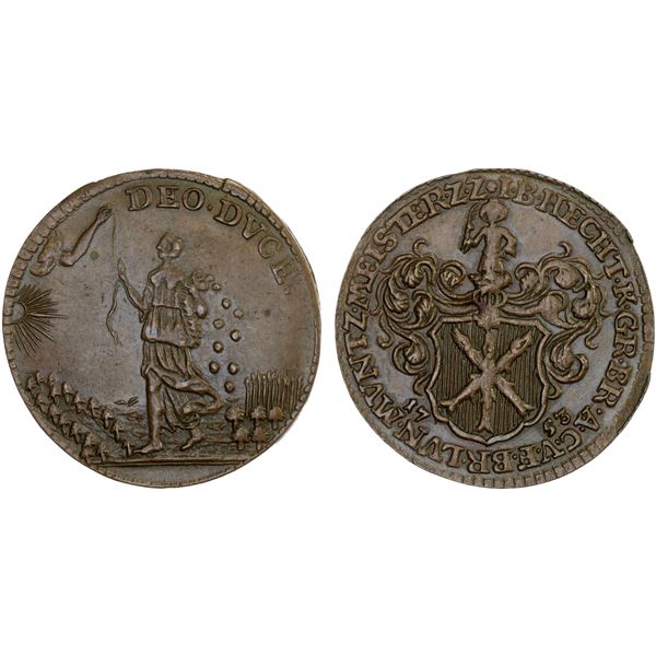 HARZ: AE münzmeisterpfennig, Zellerfeld, 1753, XF-AU