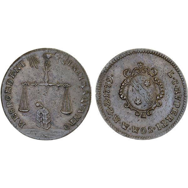 HARZ: AE münzmeisterpfennig, Zellerfeld, 1779, VF-XF