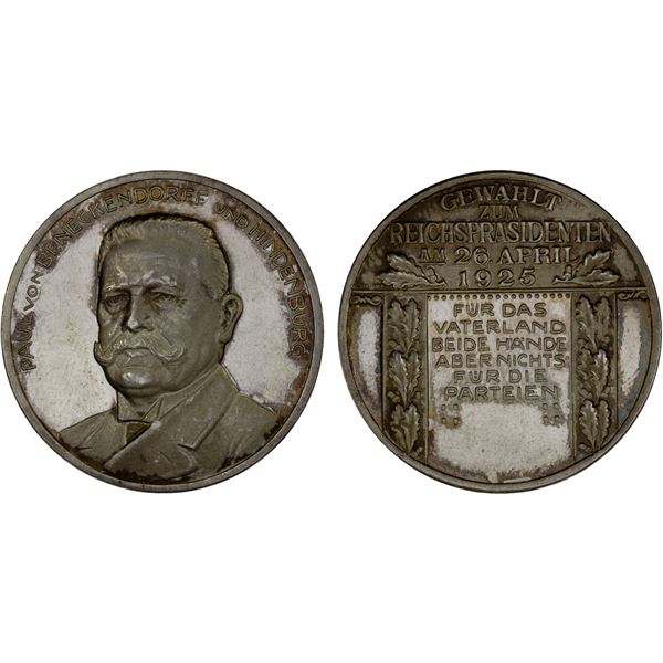 GERMANY: Weimar Republic, AR medal (19.33g), 1925, Proof