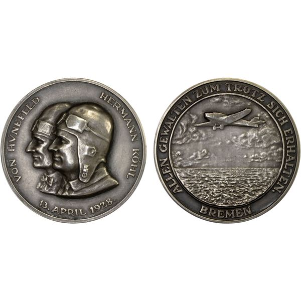 GERMANY: Weimar Republic, AR medal (24.55g), 1928, AU