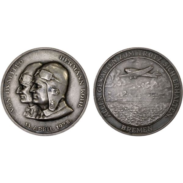 GERMANY: Weimar Republic, AR medal, 1928, AU