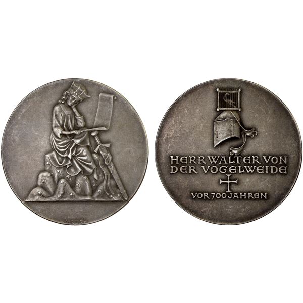 GERMANY: Weimar Republic, AR medal (19.81g), ND (1929), AU