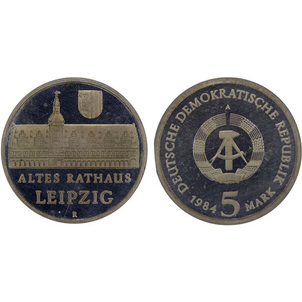 GERMANY: DEMOCRATIC REPUBLIC: 5 mark, 1984, Proof