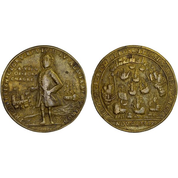 GREAT BRITAIN: medal (13.88g), 1739, VF