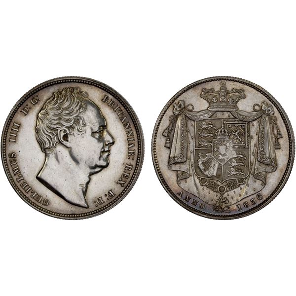 GREAT BRITAIN: William IV, 1830-1837, AR halfcrown, 1836, XF-AU