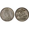 Image 1 : GREAT BRITAIN: Victoria, 1837-1901, AR crown, 1889, XF