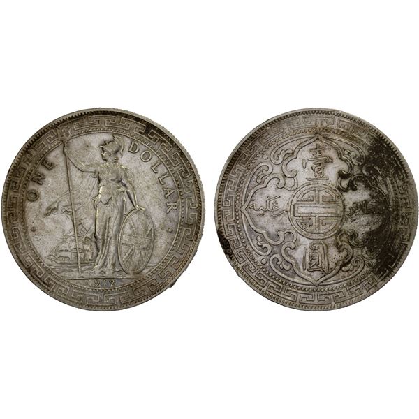 GREAT BRITAIN: AR trade dollar, 1912-B, XF