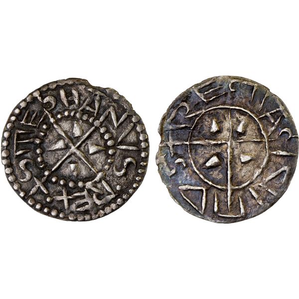HUNGARY: Stephan I, 997-1038, AR silbermünze (0.74g), ND, Choice VF