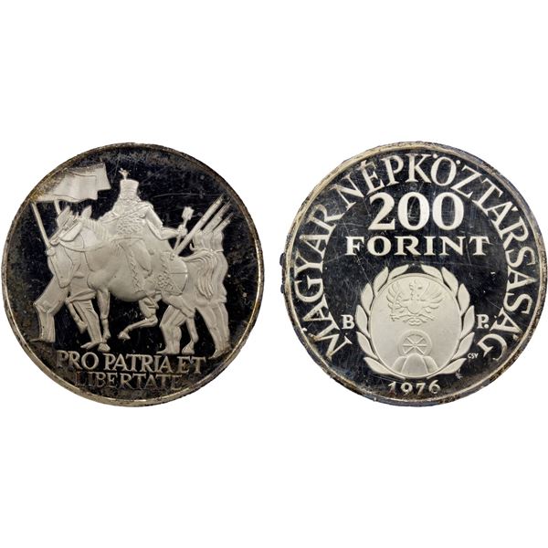HUNGARY: People's Republic, AR 200 forint, 1976, Proof