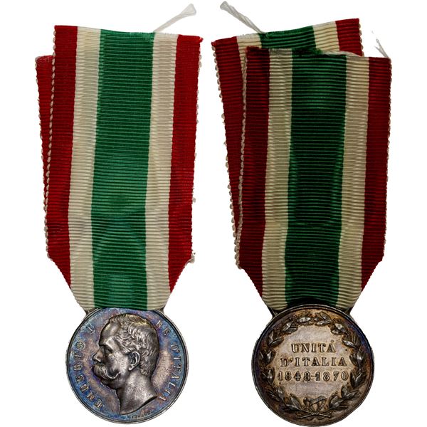 ITALY: Umberto I, 1878-1900, AR medal, XF