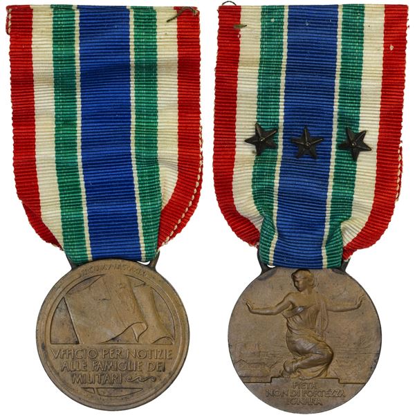 ITALY: Vittorio Emanuele III, 1900-1946, AE medal, XF