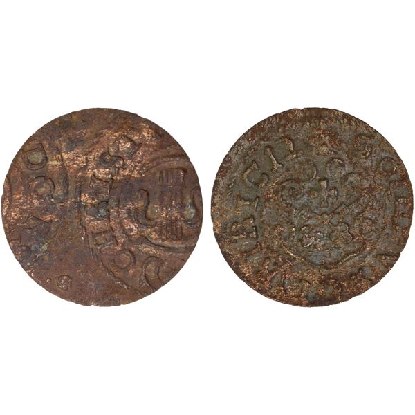 LIVONIA (SWEDISH): Christina, 1632-1654, BI solidus (0.49g), Riga, [16]12, XF
