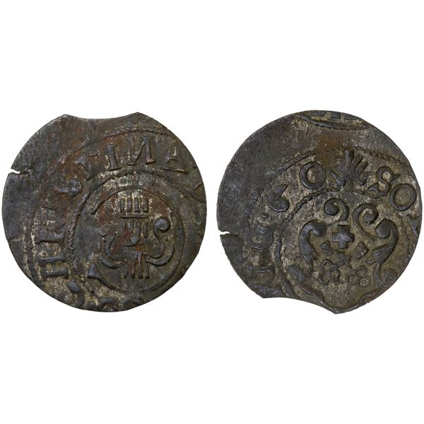 LIVONIA (SWEDISH): Christina, 1632-1654, BI solidus (0.57g), Riga, [16]60, AU