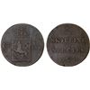 Image 1 : NORWAY: Carl XIV Johan, 1818-1844, AE 2 skilling, 1824, VF