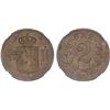 Image 1 : NORWAY: Oscar II, 1872-1905, AE 2 ore, 1877, NGC MS63 BN