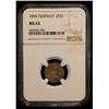 Image 2 : NORWAY: Oscar II, 1872-1905, AR 25 øre, 1896, NGC MS63