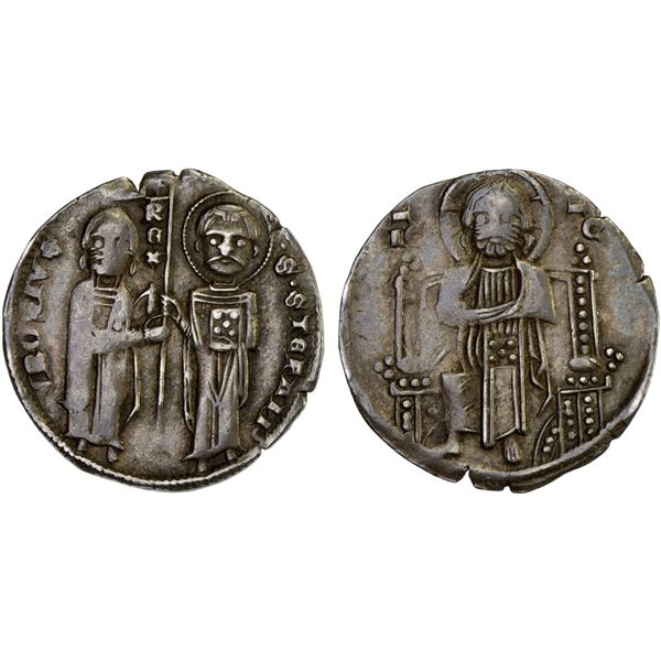 SERBIA: Stefan Uros I, 1243-1276, AR dinar (2.16g), VF