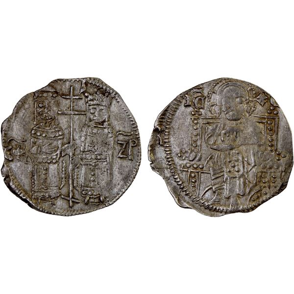 SERBIA: Stefan Uros IV Dusan, as tsar, 1346-1355, AR dinar (0.95g), XF