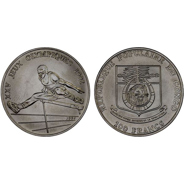 CONGO (REPUBLIC): 100 francs, 1991, Choice UNC