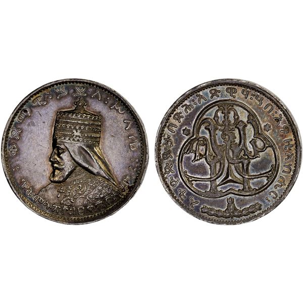 ETHIOPIA: Haile Selassie I, 1930-1974, AR medal (14.23g), EE1923 (1930), XF