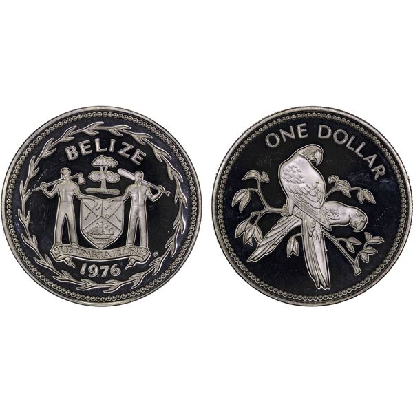 BELIZE: Republic, AR dollar, 1976, Proof