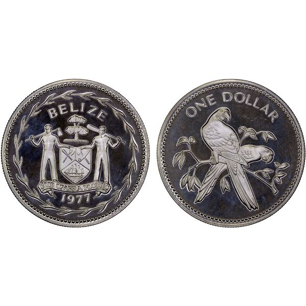 BELIZE: Republic, AR dollar, 1977, Proof
