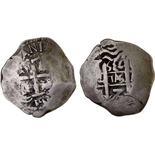 BOLIVIA: Felipe V, 1700-1746, AR 2 reales (6.51g), 1735, VF