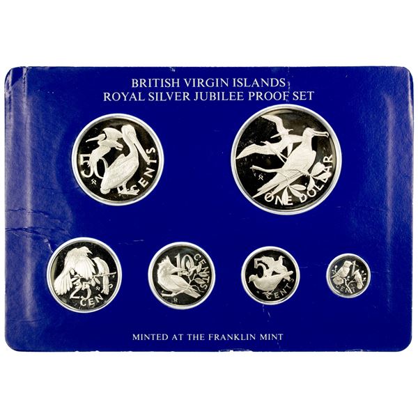 BRITISH VIRGIN ISLANDS: Elizabeth II, 1952-2022, 6-coin proof set, 1977