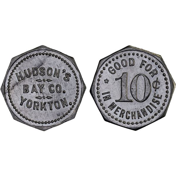 CANADA: 10 cent token, Hudson's Bay Co., AU