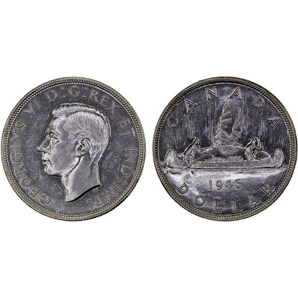 CANADA: George VI, 1936-1952, AR dollar, 1946, Unc