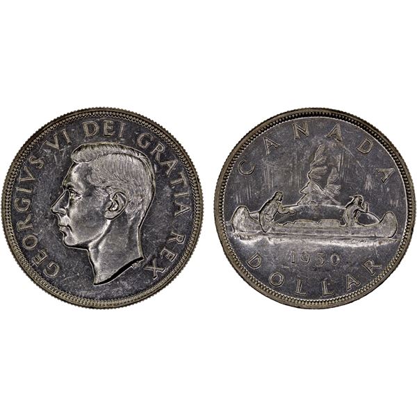 CANADA: George VI, 1936-1952, AR dollar, 1950, AU