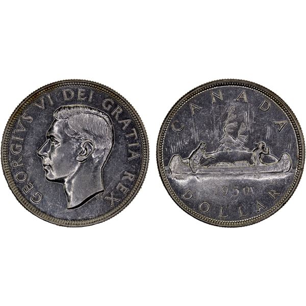 CANADA: George VI, 1936-1952, AR dollar, 1950, AU