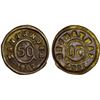 Image 1 : COLOMBIA: Santander, brass 50 centavos, 1902, Choice XF