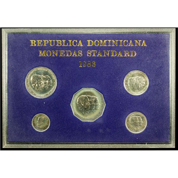 DOMINICAN REPUBLIC: 5-coin mint set, 1983