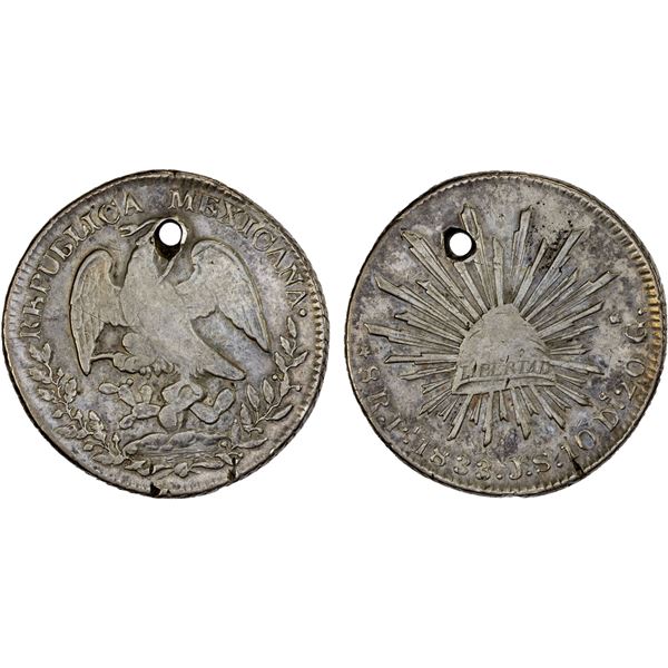 MEXICO: Republic, AR 8 reales (26.60g), San Luis Potosi, 1833-Pi, VF