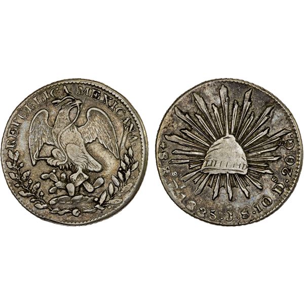 MEXICO: Republic, AR 8 reales (26.86g), San Luis Potosi, 1835-Pi, F-VF