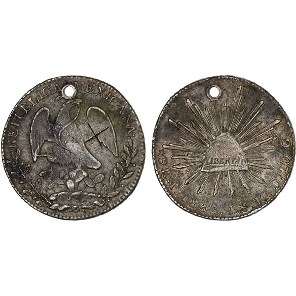 MEXICO: Republic, AR 8 reales (26.83g), San Luis Potosi, 1837-Pi, Choice VF