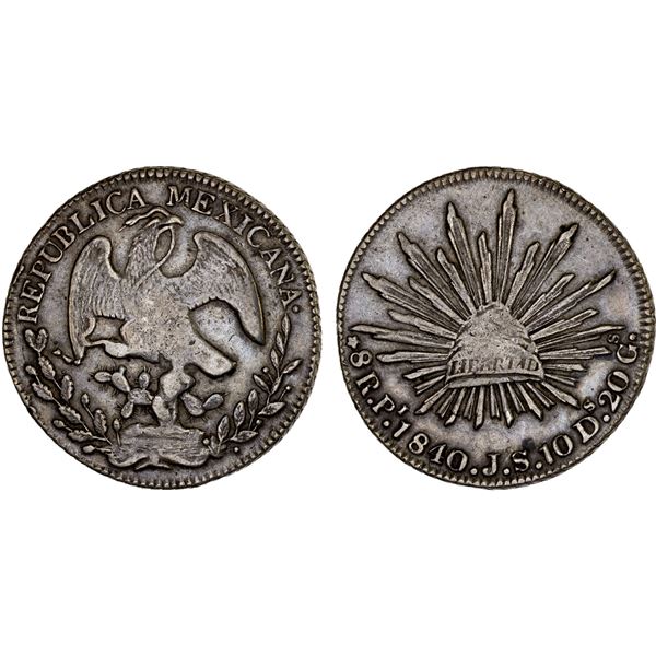 MEXICO: Republic, AR 8 reales (26.92g), San Luis Potosi, 1840-Pi, VF-XF