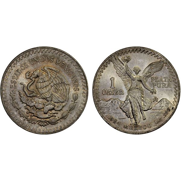 MEXICO: Estados Unidos, AR onza, 1984, Unc