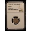 Image 2 : NICARAGUA: Republic, AR 10 centavos, 1914-H, NGC MS62
