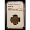 Image 2 : PARAGUAY: Republic, AE centesimo, 1870, NGC MS64 RB