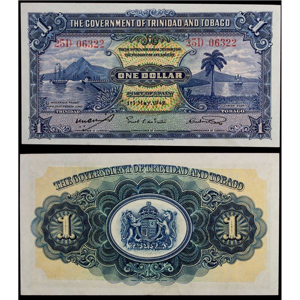 TRINIDAD & TOBAGO: George VI, 1936-1952, 1 dollar, 1.5.1942, AU