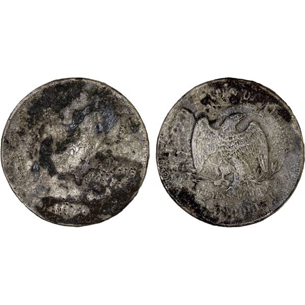 UNITED STATES:  AR trade dollar, (1874)-CC, PCGS VG