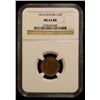 Image 2 : CEYLON: George V, 1910-1936, AE 1/2 cent, 1914, NGC MS63 RB