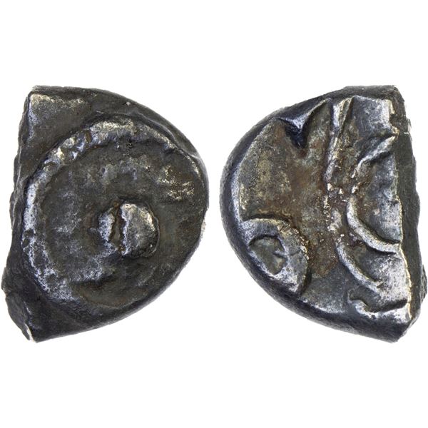 INDONESIA: JAVA: Kingdom of Sailendra, AR ingot (1.78g), ca. 7th to 9th century, VF