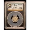 Image 2 : JAPAN: Meiji, 1868-1912, AR 10 sen, year 8 (1875), CAG graded MS63